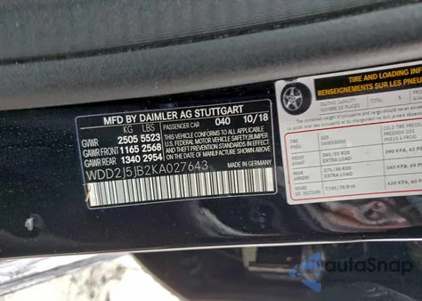 2019 Mercedes-Benz Cls 450 z USA, uszkodzony, nr VIN WDD2J5JB2KA027643